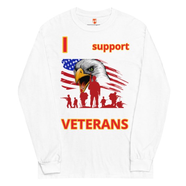 I SUPPORT  VETERANS TOO FOWER Long Sleeve Shirt - Image 5