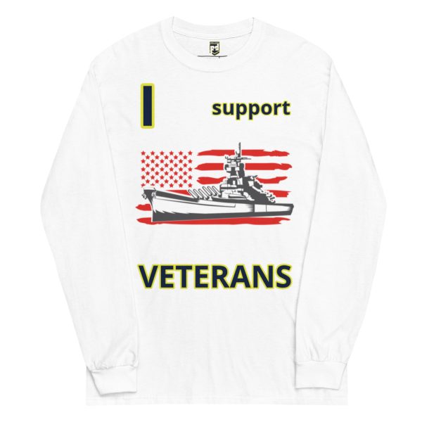 I SUPPORT  VETERANS TOO FOWER Long Sleeve Shirt - Image 5