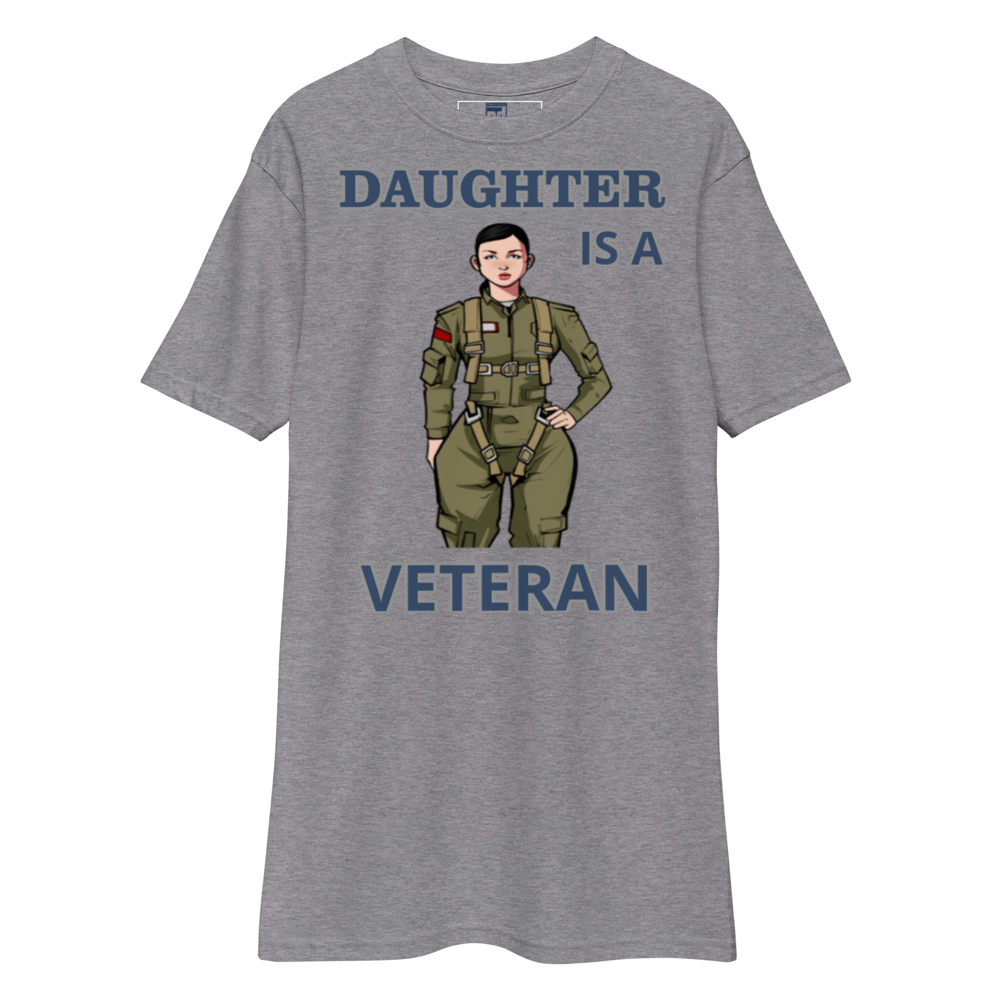 DAUGHTER IS A VETERAN TOO FOWER Tee - Image 3