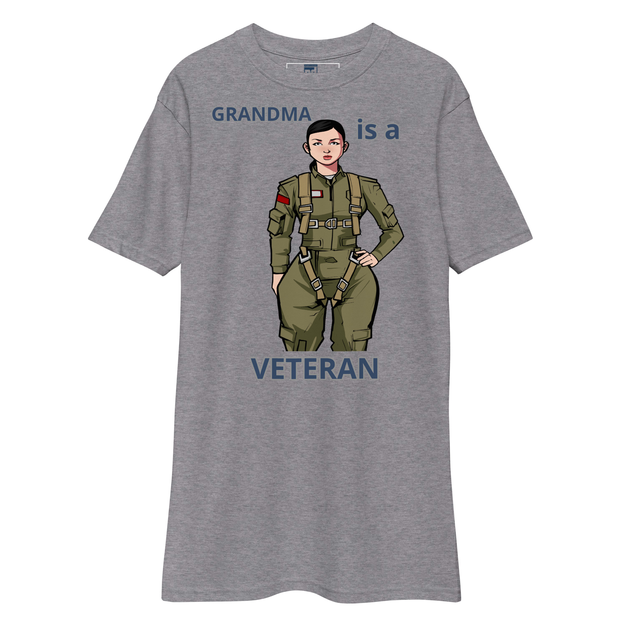 GRANDMA IS A VETERAN TOO FOWER Tee - Image 3