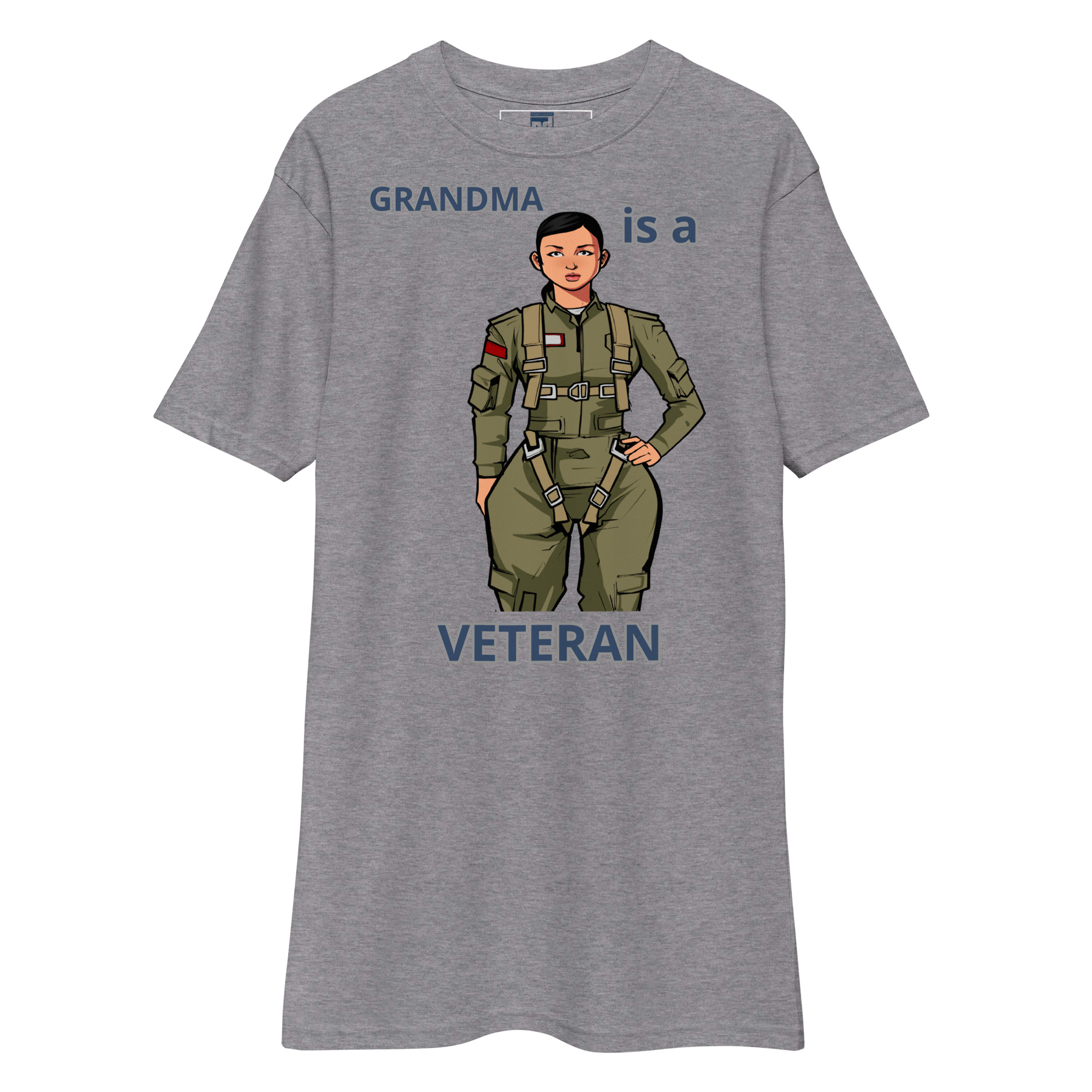 GRANDMA IS A VETERAN TOO FOWER Tee - Image 3