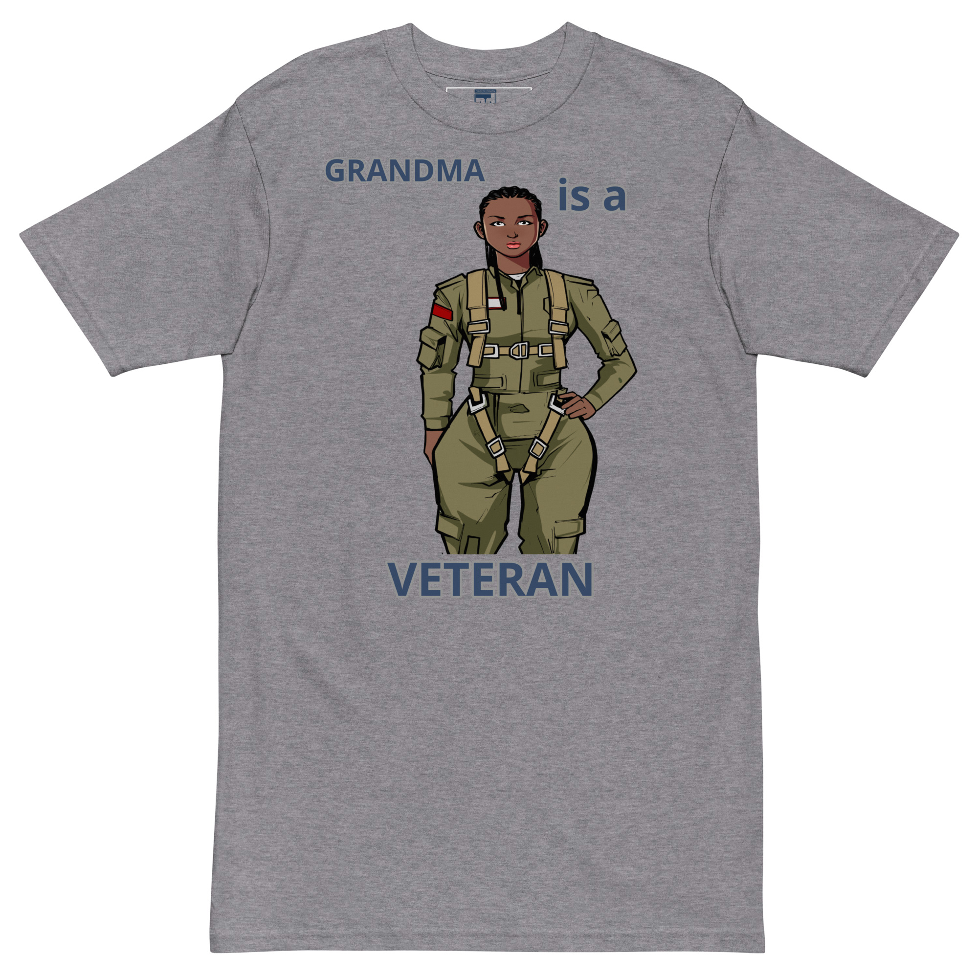 GRANDMA IS A VETERAN TOO FOWER Tee - Image 3