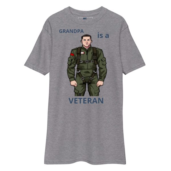 GRANDPA IS A VETERAN TOO FOWER Tee - Image 3