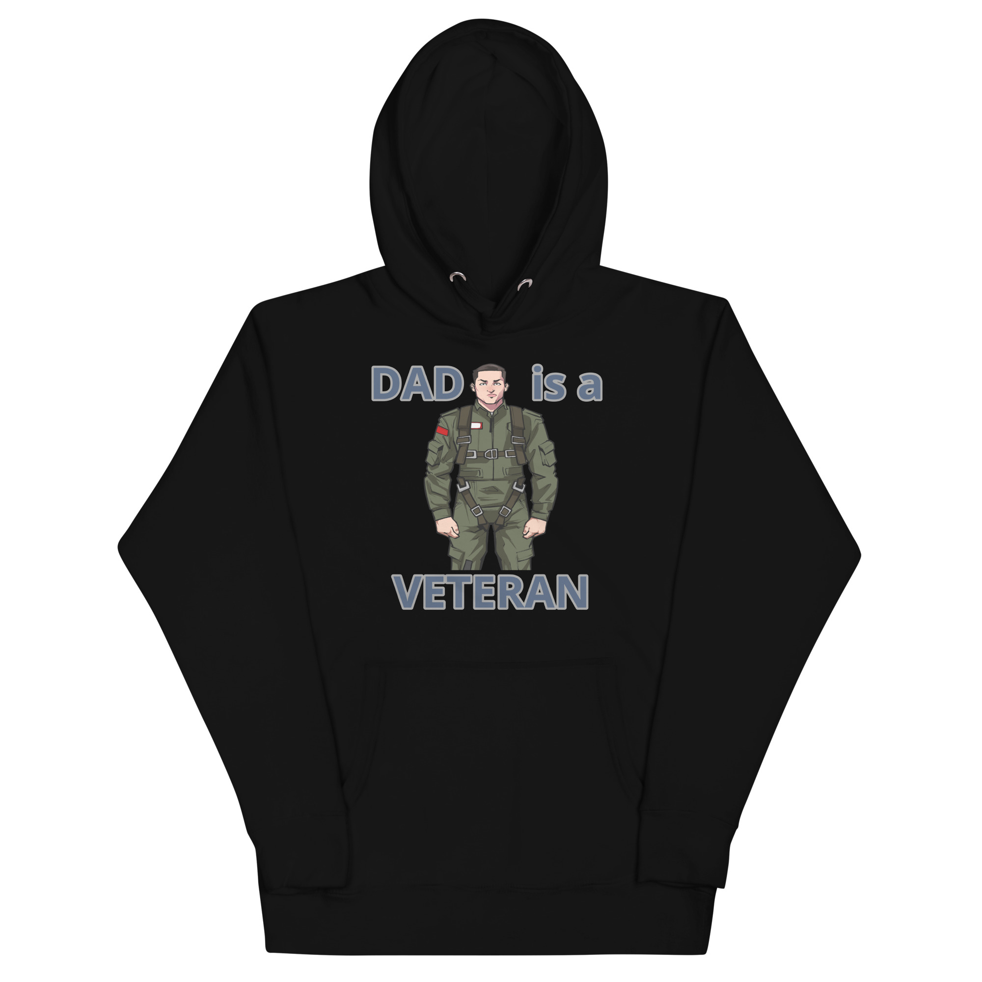DAD IS A VETERAN TOO FOWER Unisex Hoodie