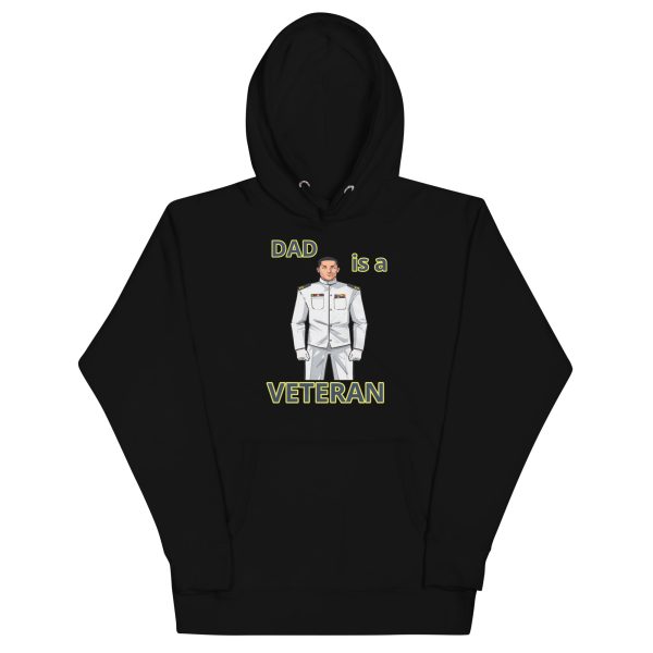 DAD IS A VETERAN TOO FOWER Unisex Hoodie