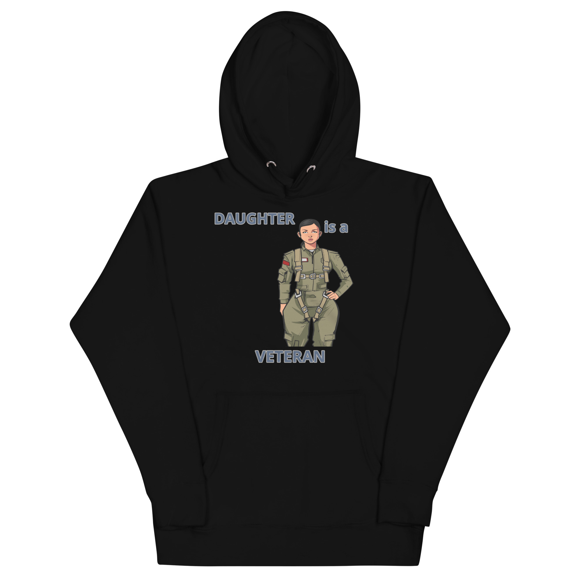 DAUGHTER IS A VETERAN TOO FOWER Unisex Hoodie