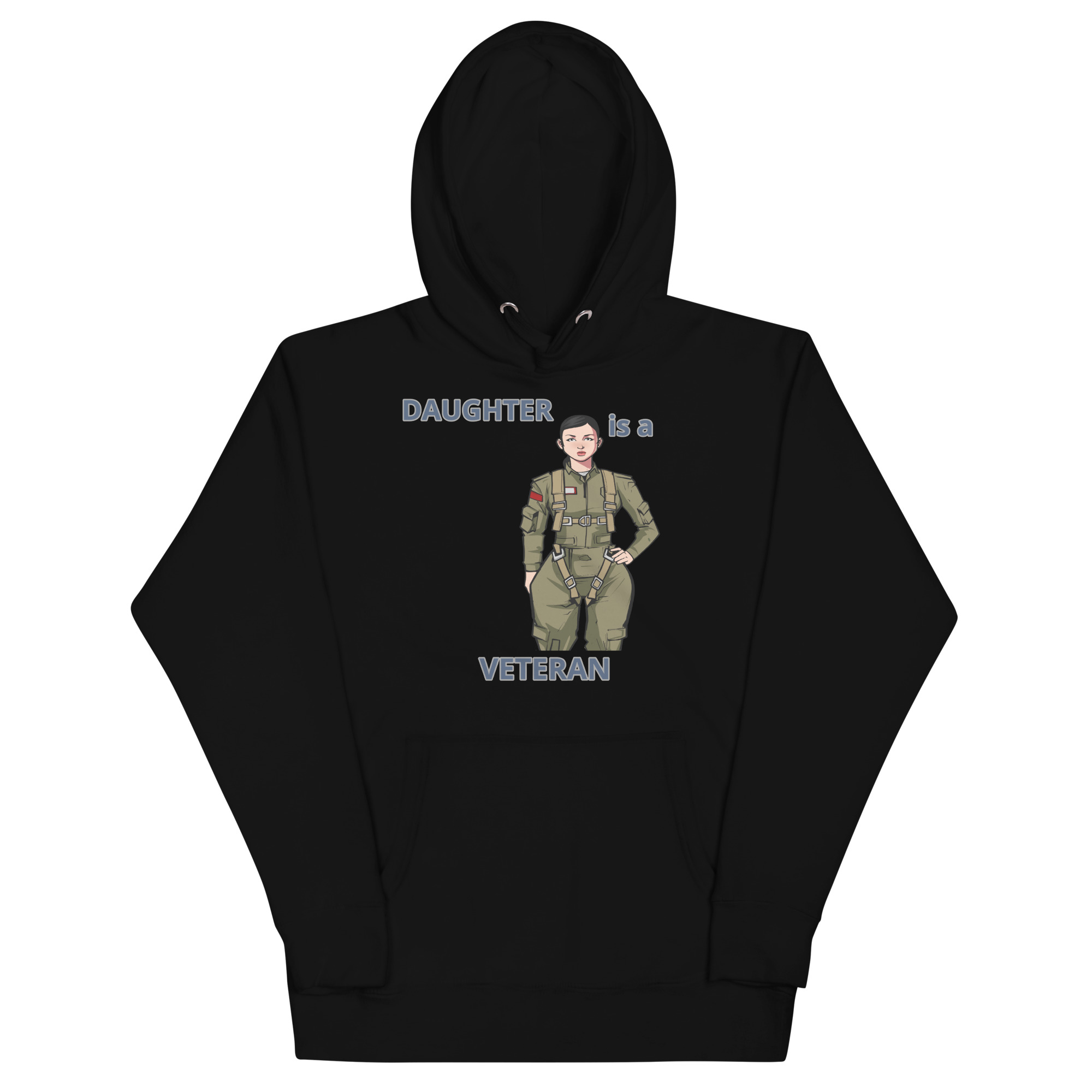 DAUGHTER IS A VETERAN TOO FOWER Unisex Hoodie
