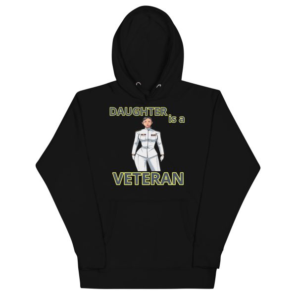 DAUGHTER IS A VETERAN TOO FOWER Unisex Hoodie