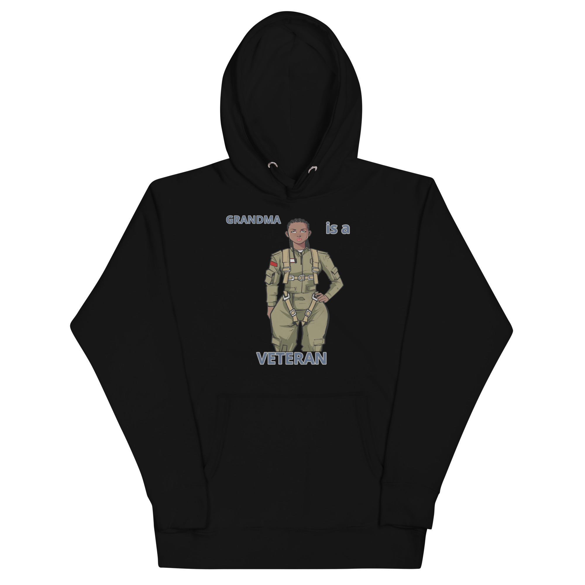 GRANDMA IS VETERAN TOO FOWER Unisex Hoodie