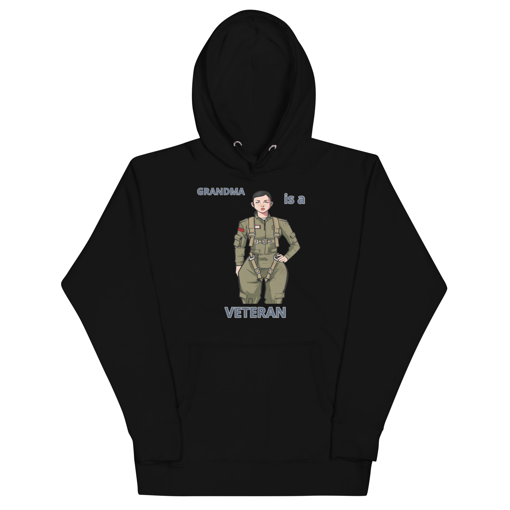 GRANDMA IS VETERAN TOO FOWER Unisex Hoodie