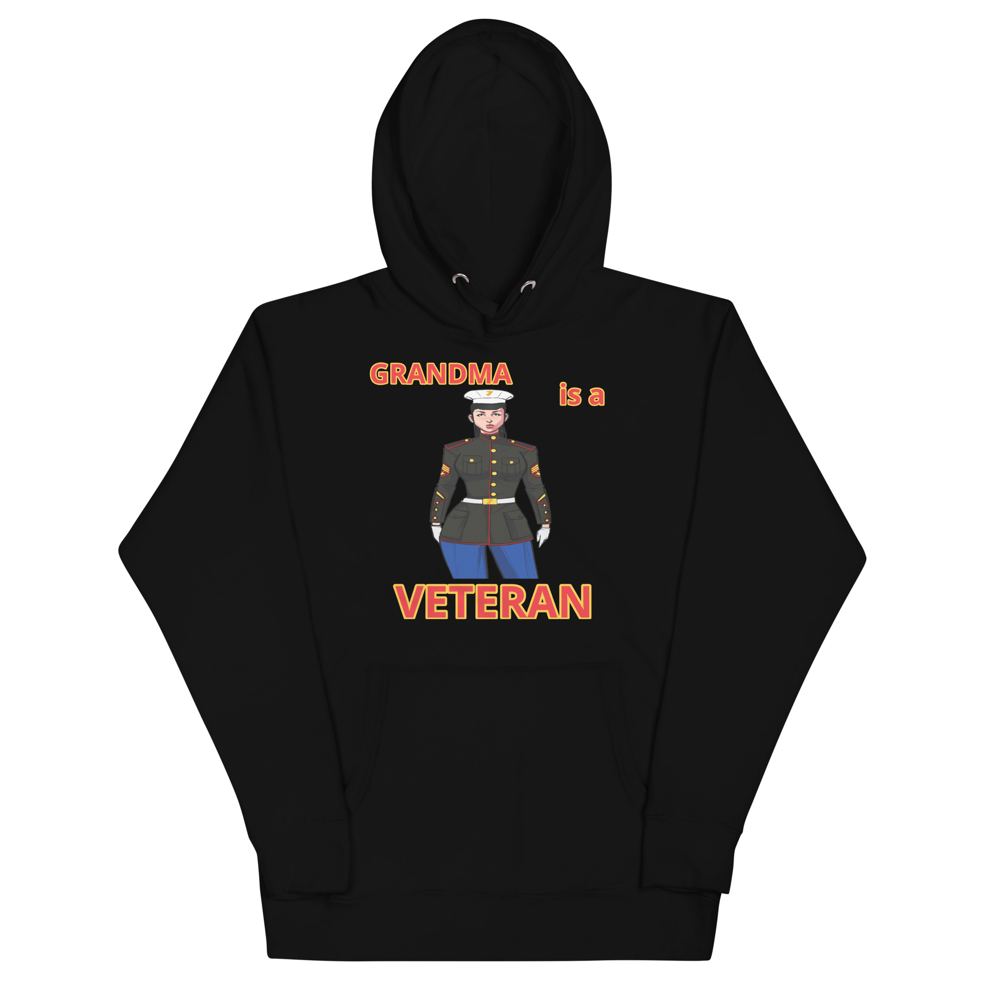 GRANDMA IS VETERAN TOO FOWER Unisex Hoodie