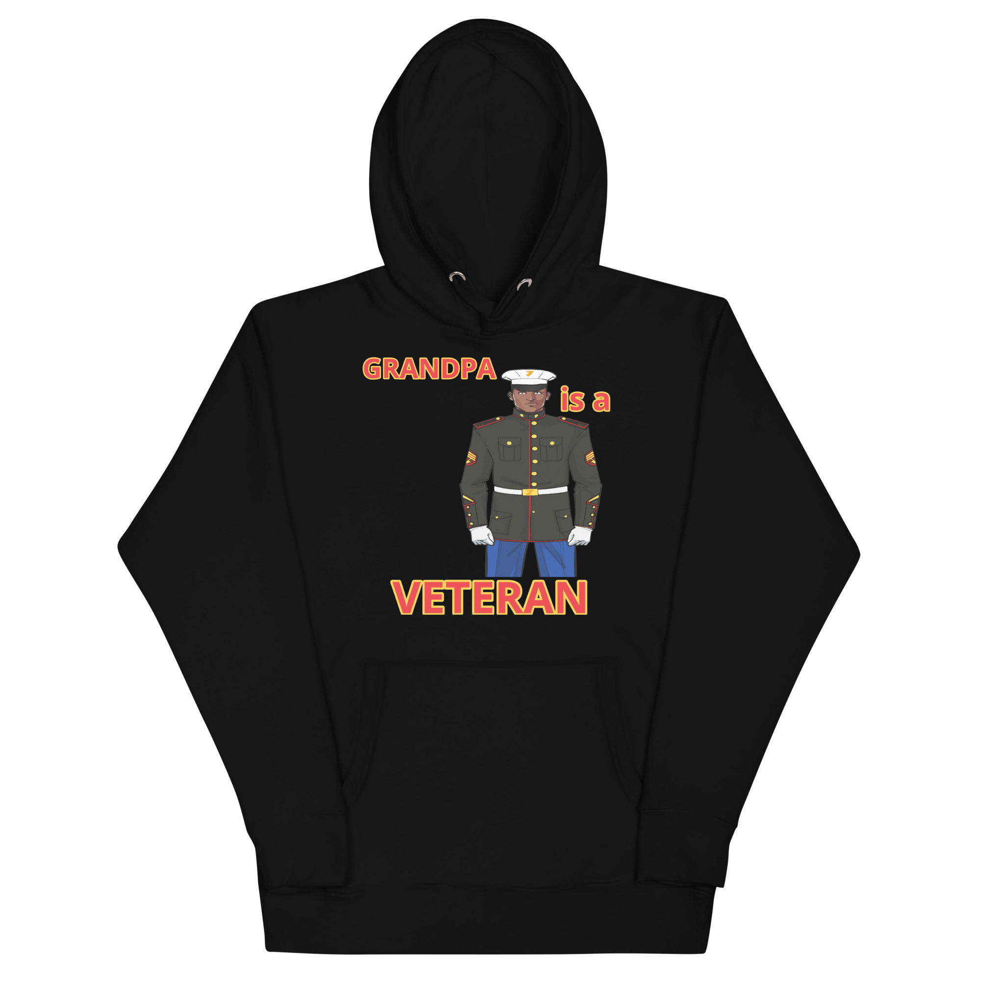 GRANDPA IS A VETERAN TOO FOWER Unisex Hoodie