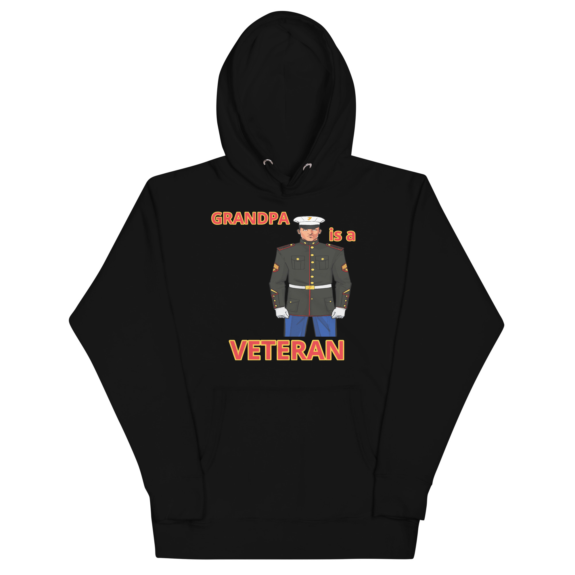 GRANDPA IS A VETERAN TOO FOWER Unisex Hoodie