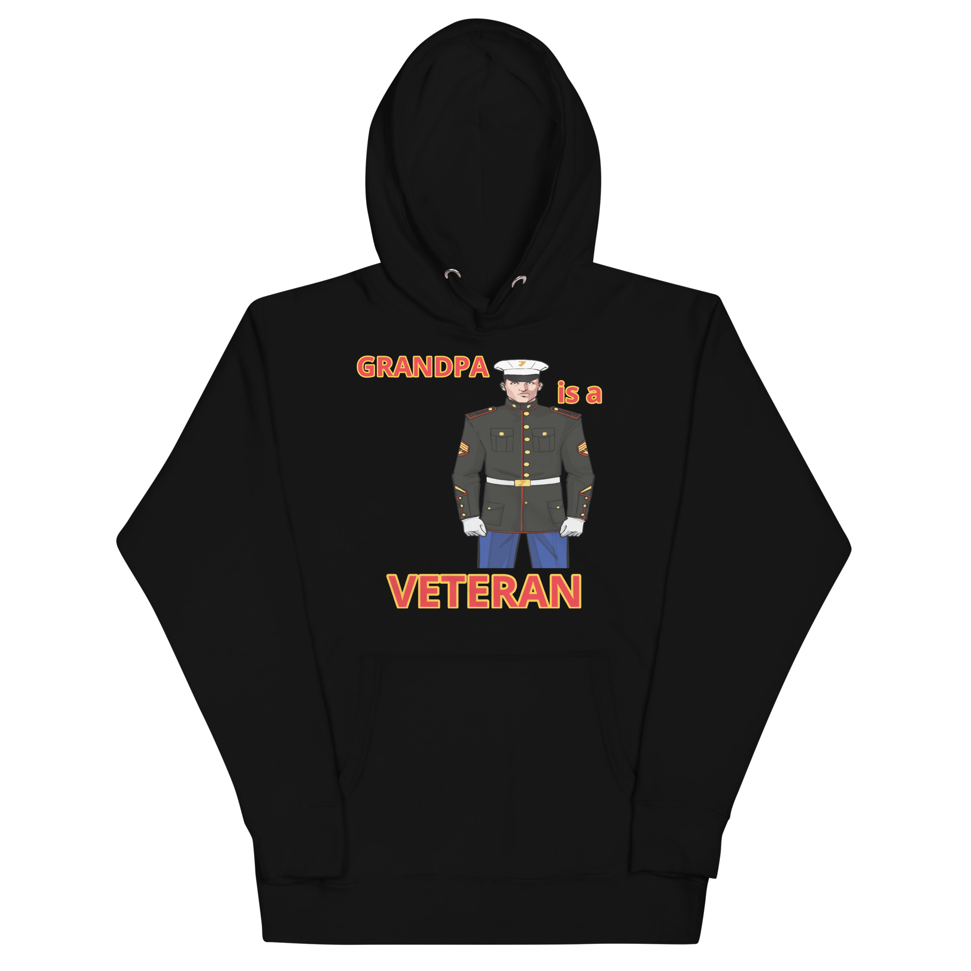 GRANDPA IS A VETERAN TOO FOWER Unisex Hoodie