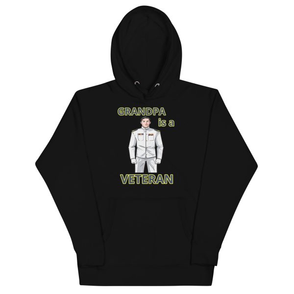 GRANDPA IS A VETERAN TOO FOWER Unisex Hoodie