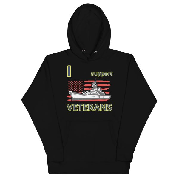 I SUPPORT  VETERANS TOO FOWER Unisex Hoodie - Image 2