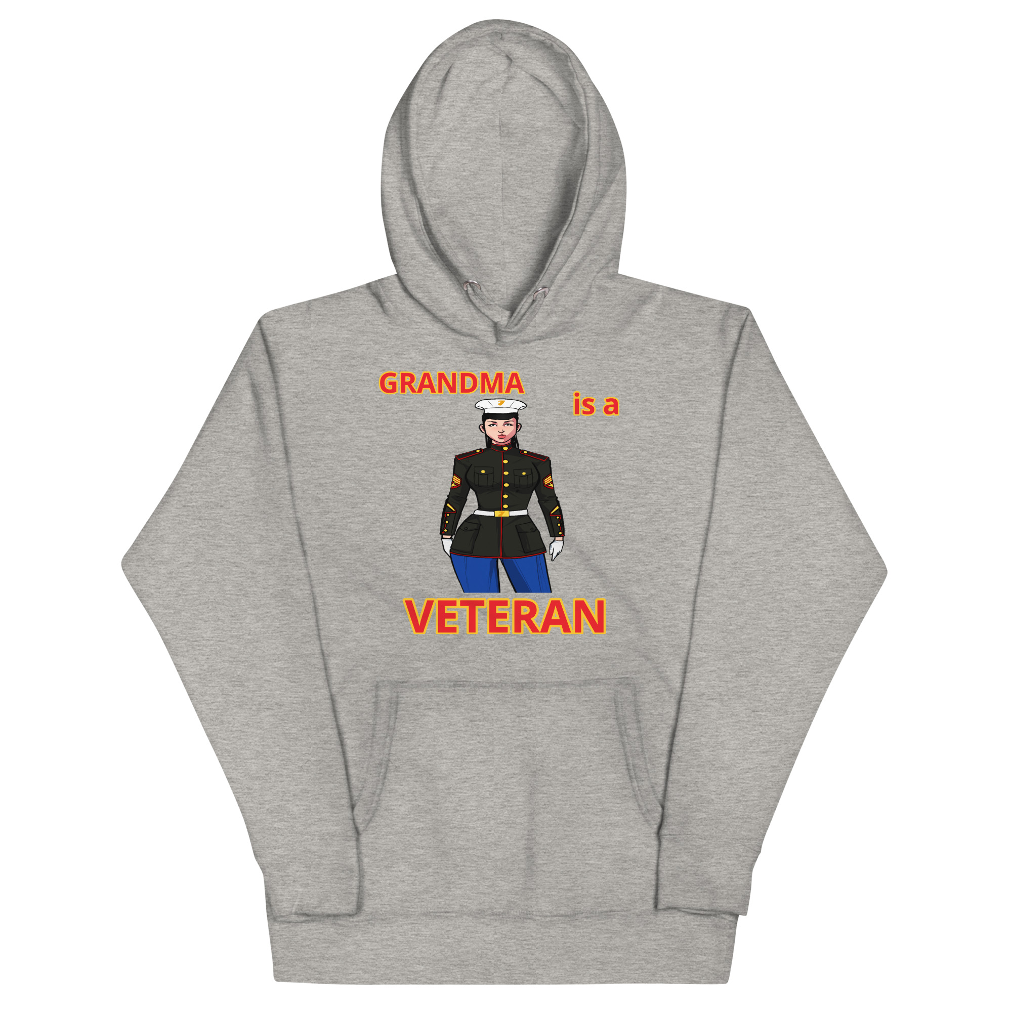 GRANDMA IS VETERAN TOO FOWER Unisex Hoodie - Image 3