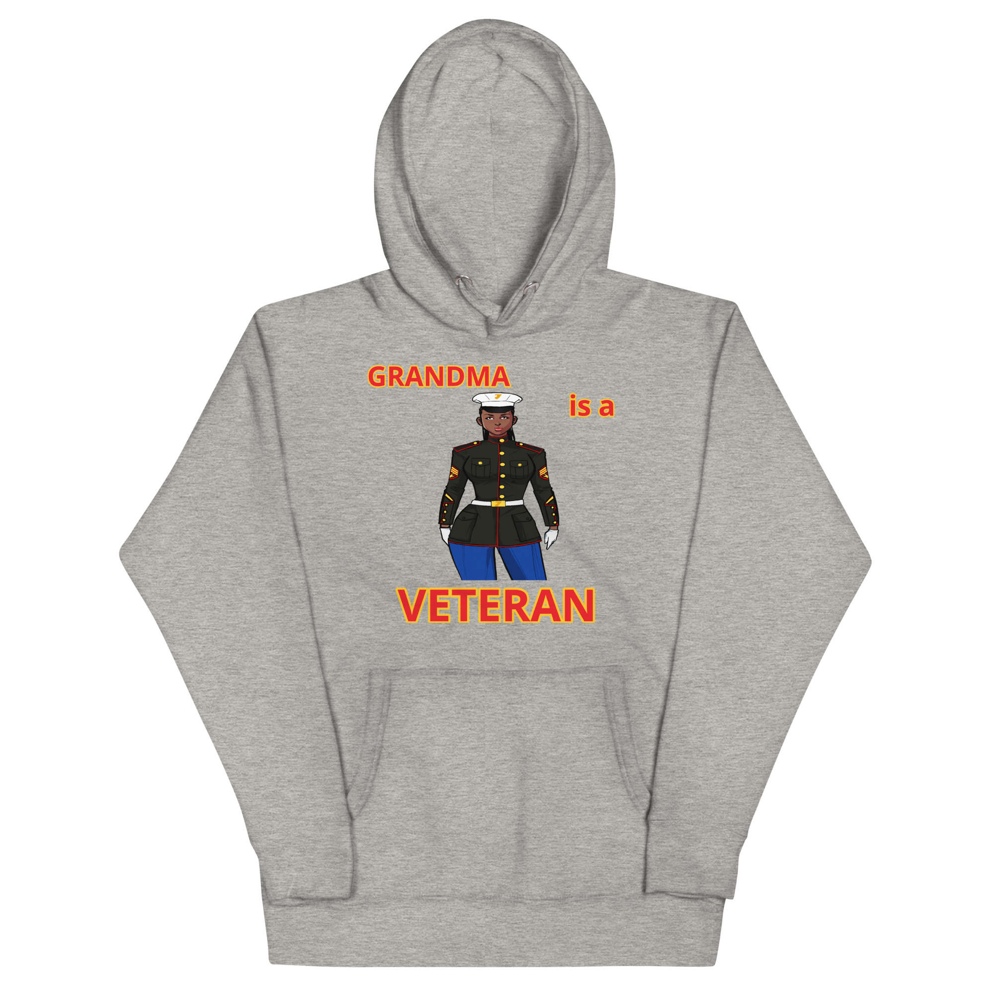 GRANDMA IS VETERAN TOO FOWER Unisex Hoodie - Image 3