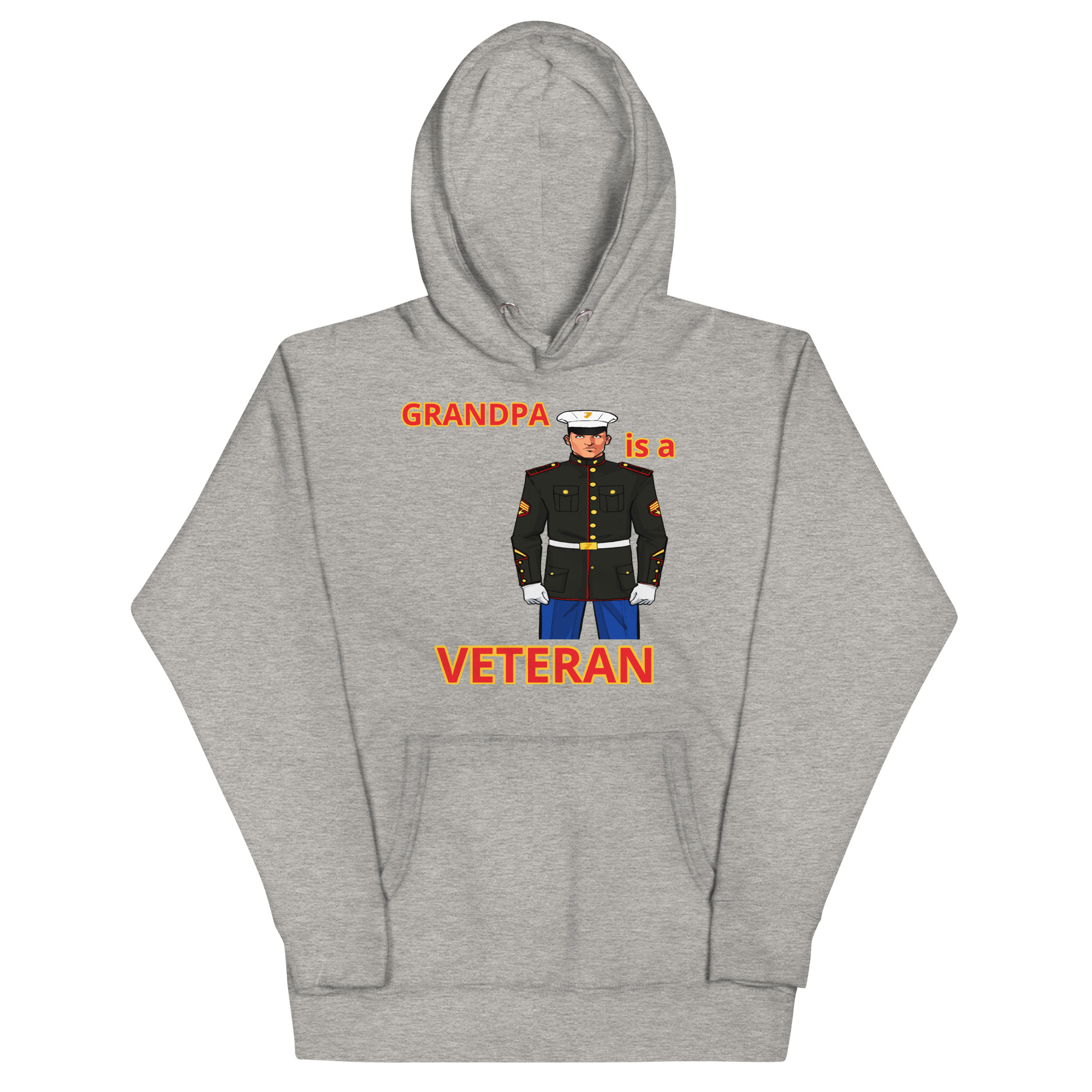 GRANDPA IS A VETERAN TOO FOWER Unisex Hoodie - Image 3
