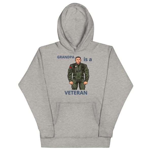 GRANDPA IS A VETERAN TOO FOWER Unisex Hoodie - Image 3
