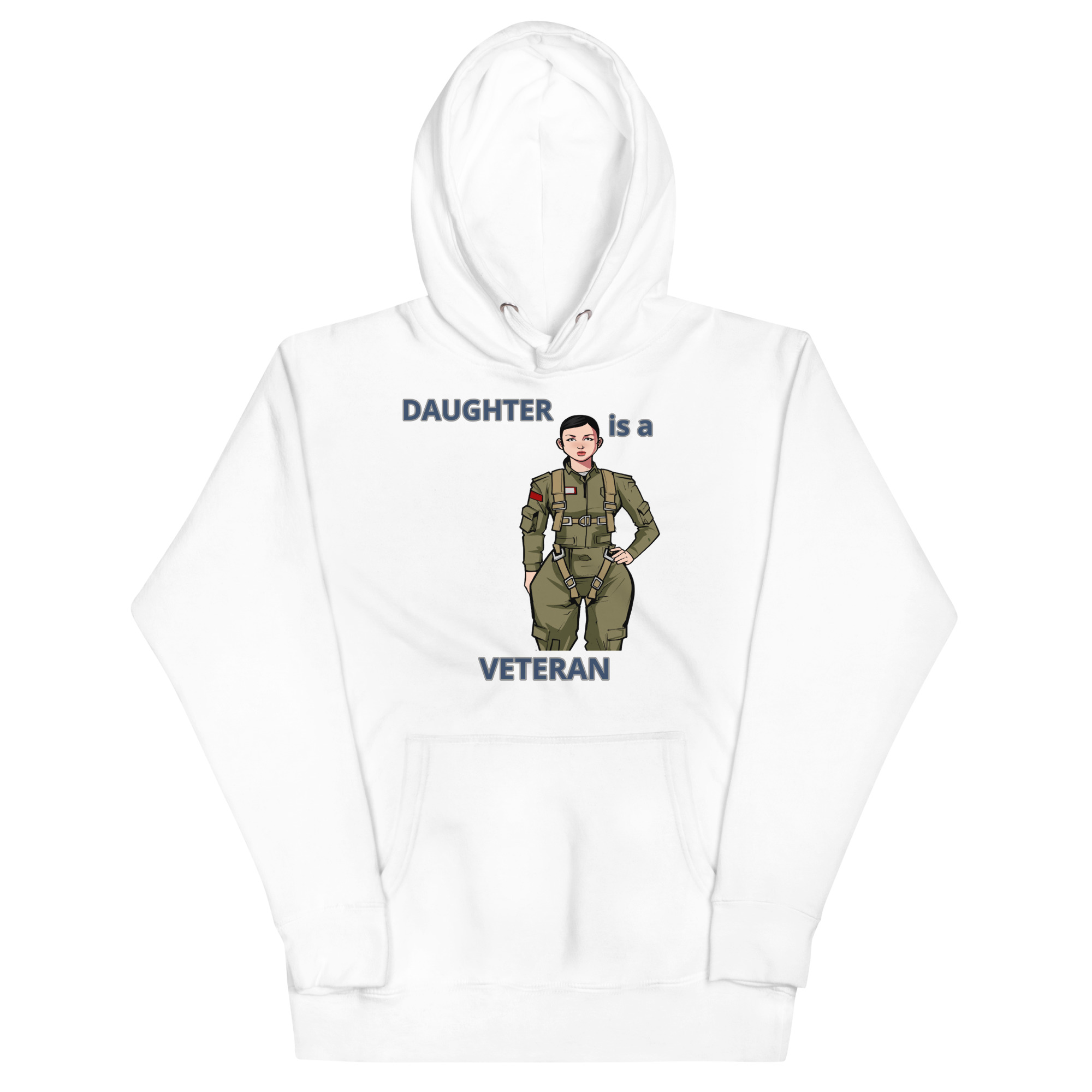 DAUGHTER IS A VETERAN TOO FOWER Unisex Hoodie - Image 5