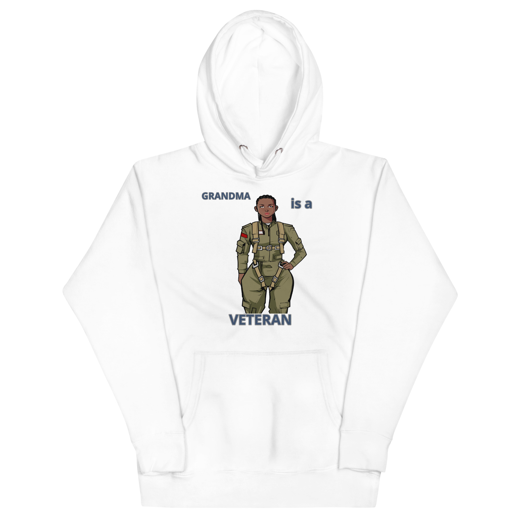 GRANDMA IS VETERAN TOO FOWER Unisex Hoodie - Image 5