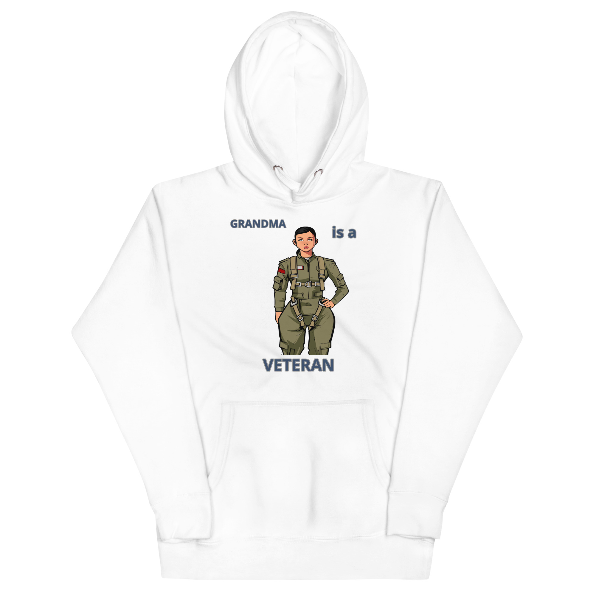 GRANDMA IS VETERAN TOO FOWER Unisex Hoodie - Image 5