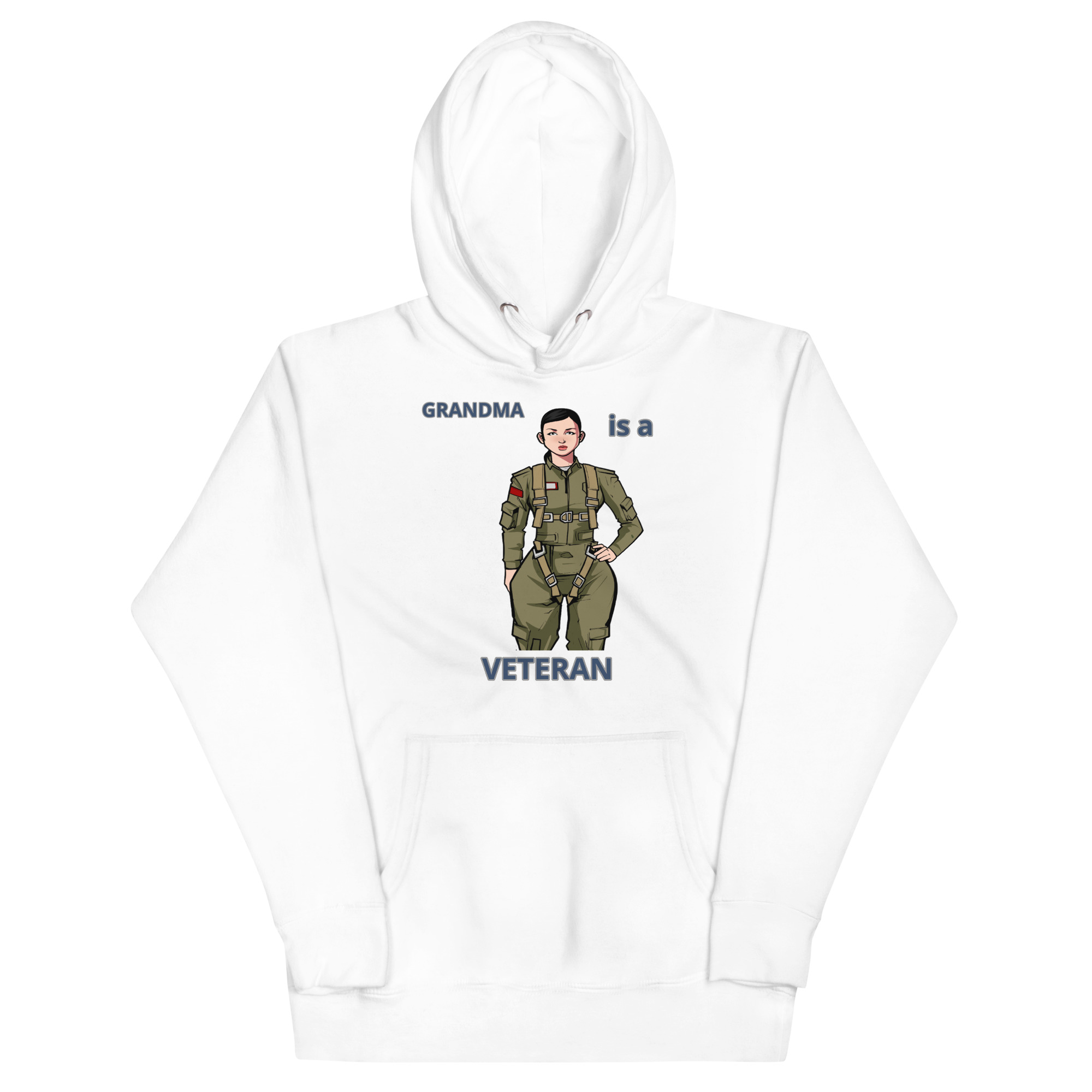GRANDMA IS VETERAN TOO FOWER Unisex Hoodie - Image 5