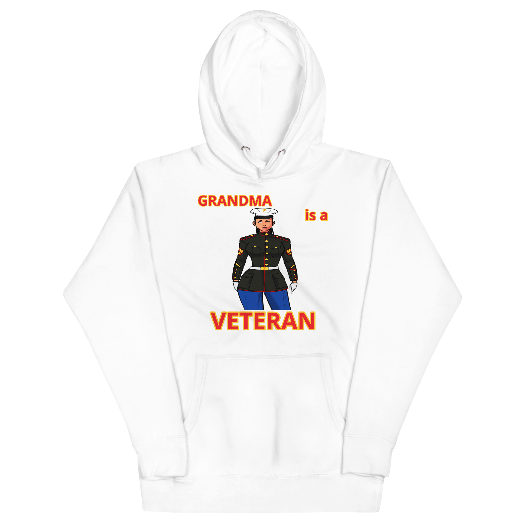GRANDMA IS VETERAN TOO FOWER Unisex Hoodie - Image 5