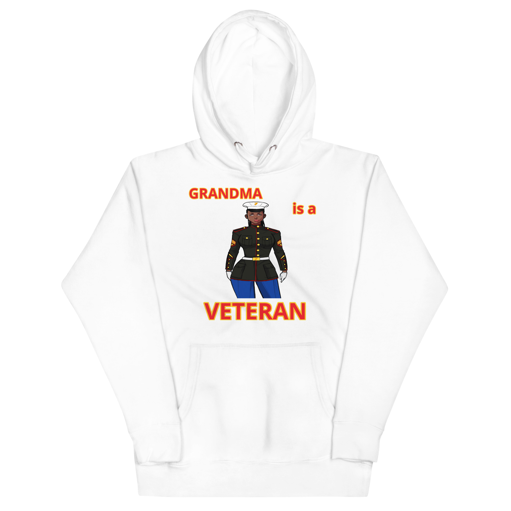 GRANDMA IS VETERAN TOO FOWER Unisex Hoodie - Image 5