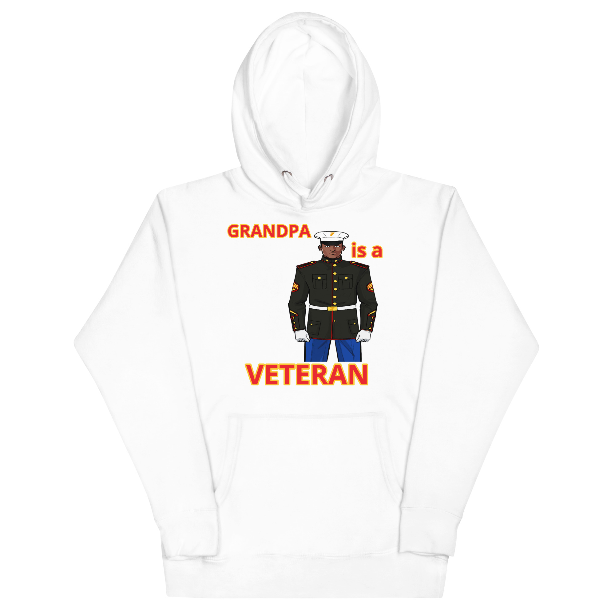 GRANDPA IS A VETERAN TOO FOWER Unisex Hoodie - Image 5