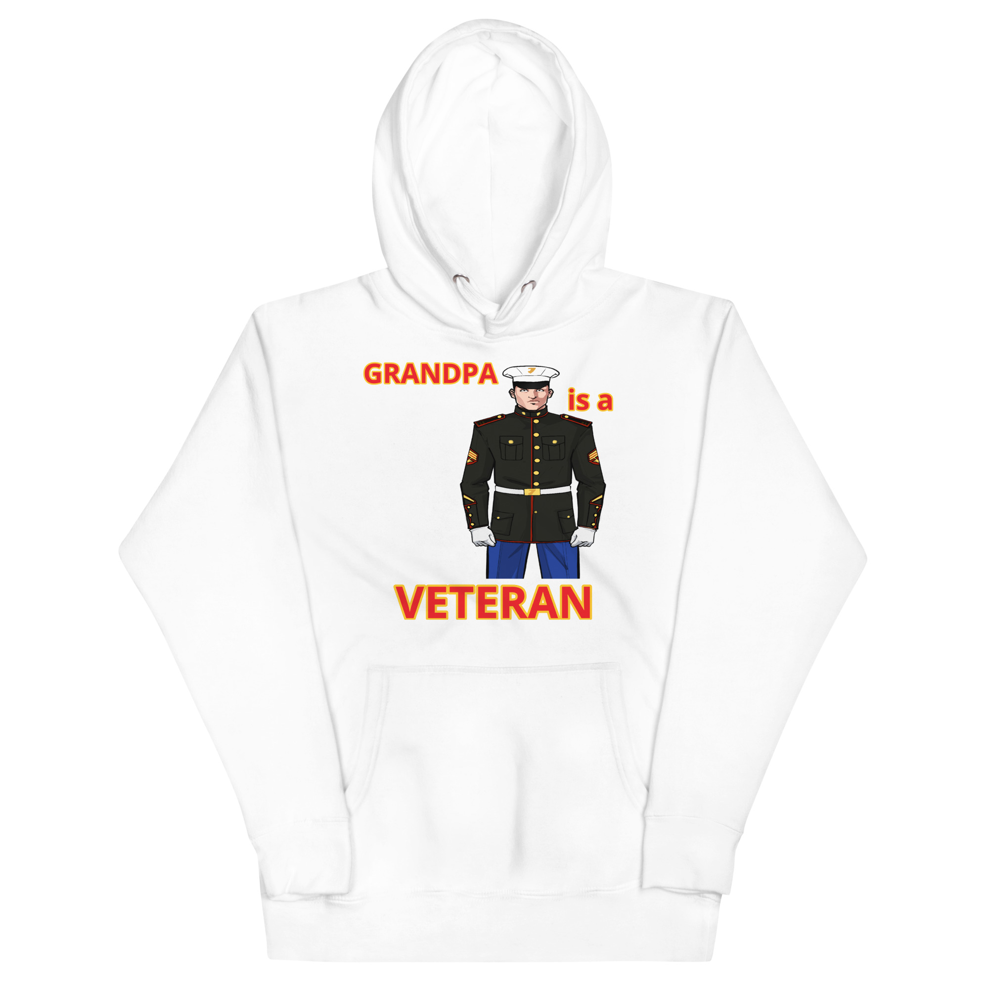 GRANDPA IS A VETERAN TOO FOWER Unisex Hoodie - Image 5