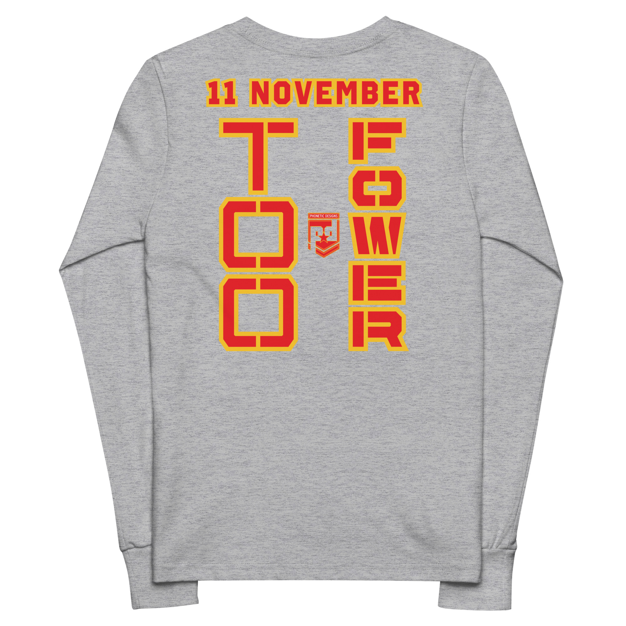 DAD IS A VETERAN TOO FOWER Youth Long Sleeve Tee - Image 4