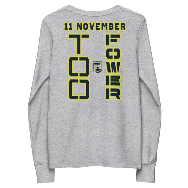 GRANDMA IS A VETERAN TOO FOWER Youth Long Sleeve Tee - Image 4