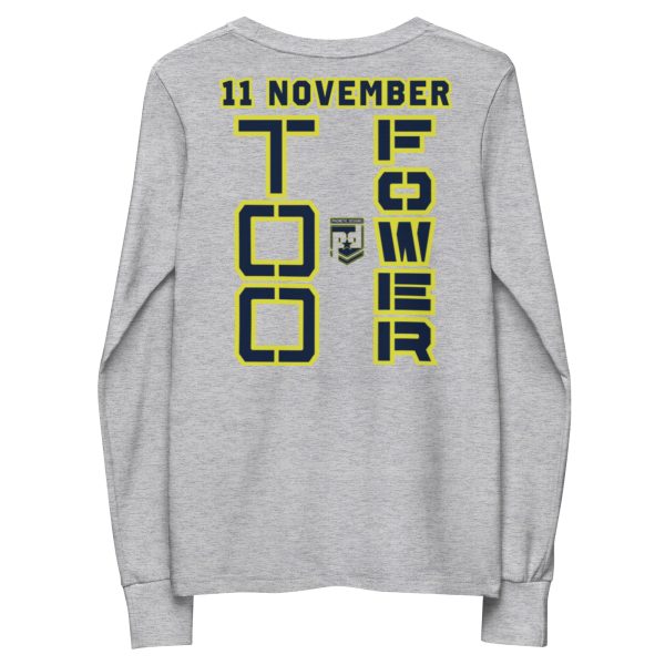 GRANDMA IS A VETERAN TOO FOWER Youth Long Sleeve Tee - Image 4