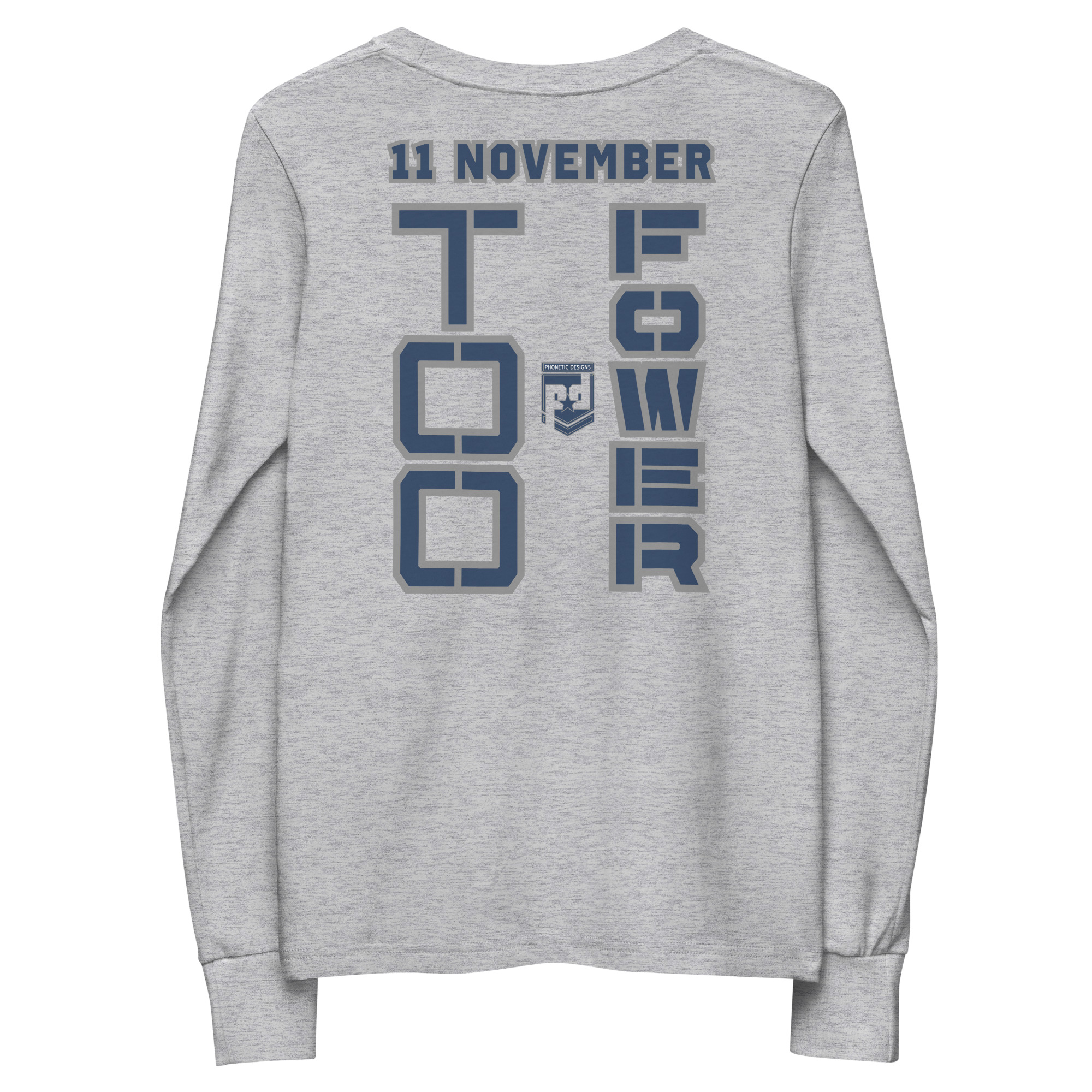 GRANDMA IS A VETERAN TOO FOWER Youth Long Sleeve Tee - Image 4
