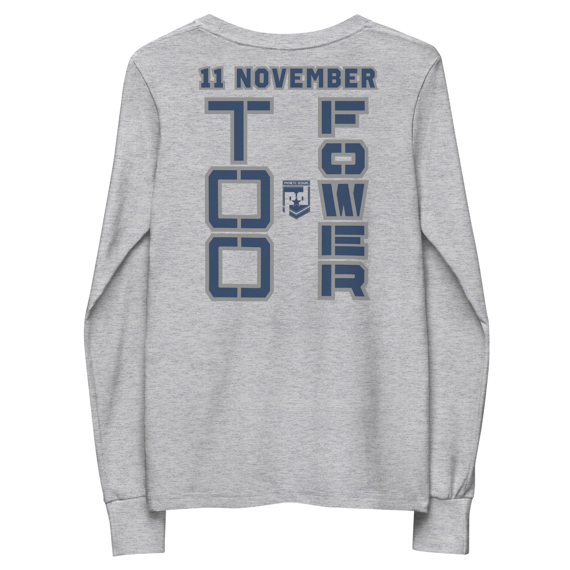 GRANDMA IS A VETERAN TOO FOWER Youth Long Sleeve Tee - Image 4