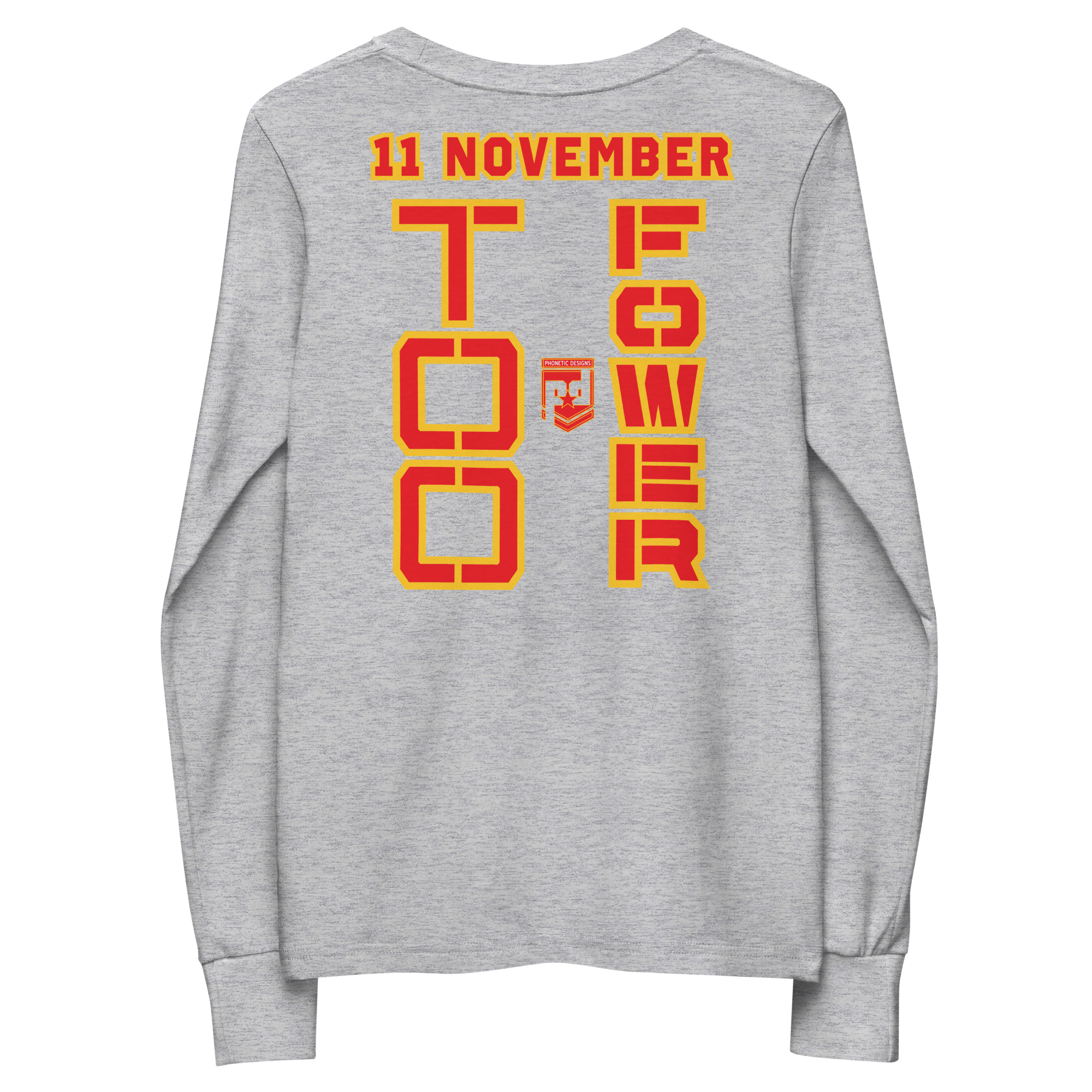 GRANDPA IS A VETERAN TOO FOWER Youth Long Sleeve Tee - Image 4