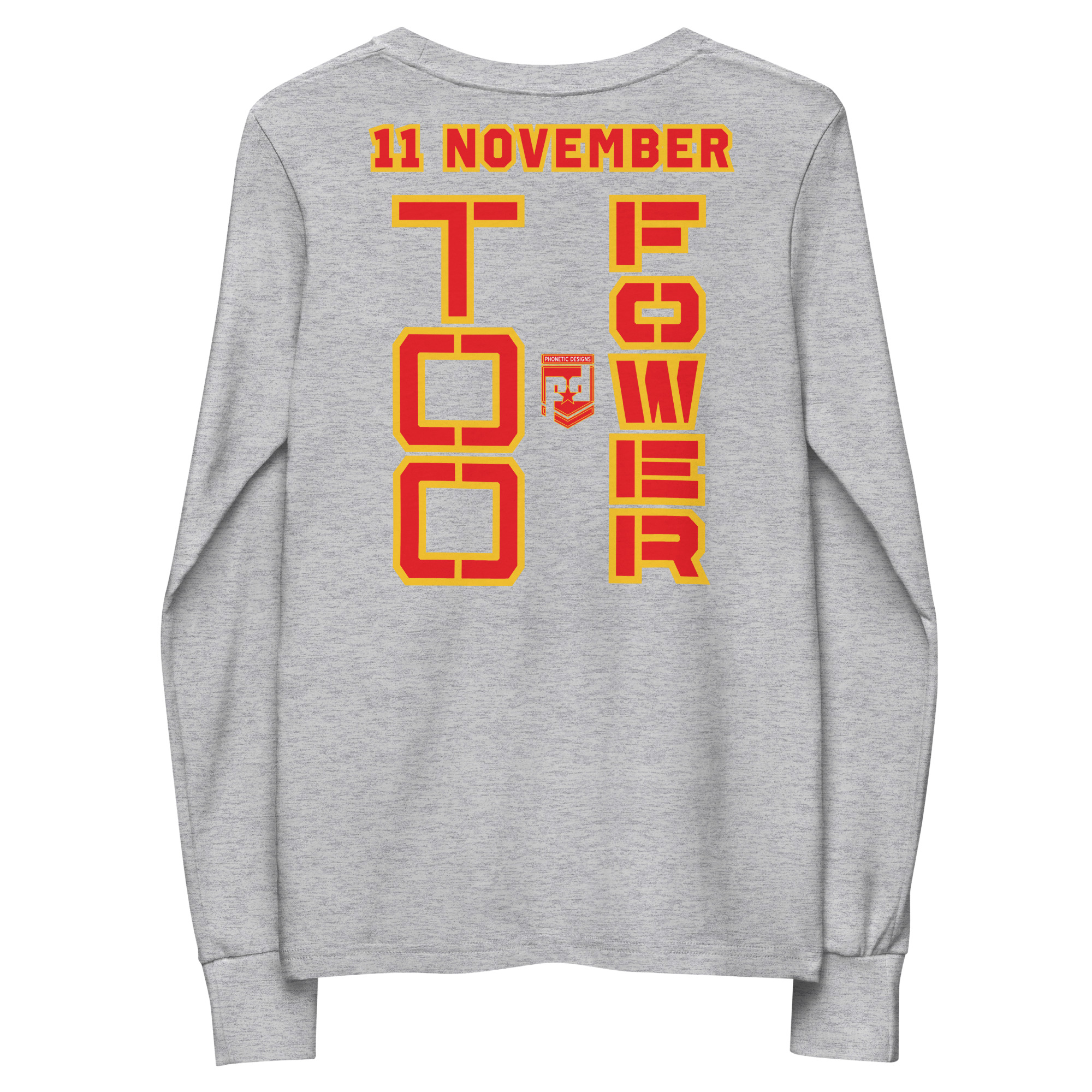 GRANDPA IS A VETERAN TOO FOWER Youth Long Sleeve Tee - Image 4