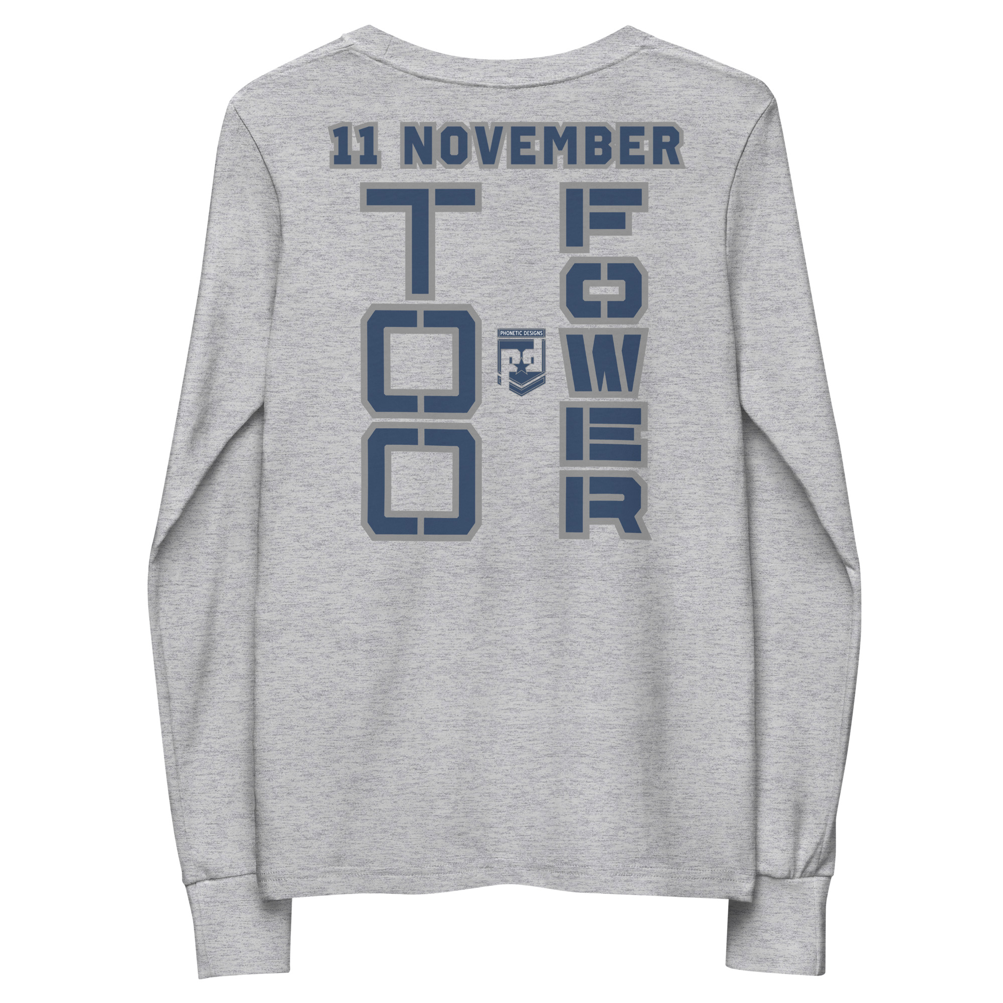 GRANDPA IS A VETERAN TOO FOWER Youth Long Sleeve Tee - Image 4