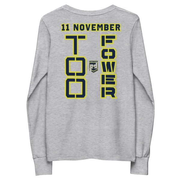 GRANDPA IS A VETERAN TOO FOWER Youth Long Sleeve Tee - Image 4