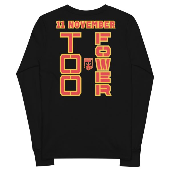 DAD IS A VETERAN TOO FOWER Youth Long Sleeve Tee