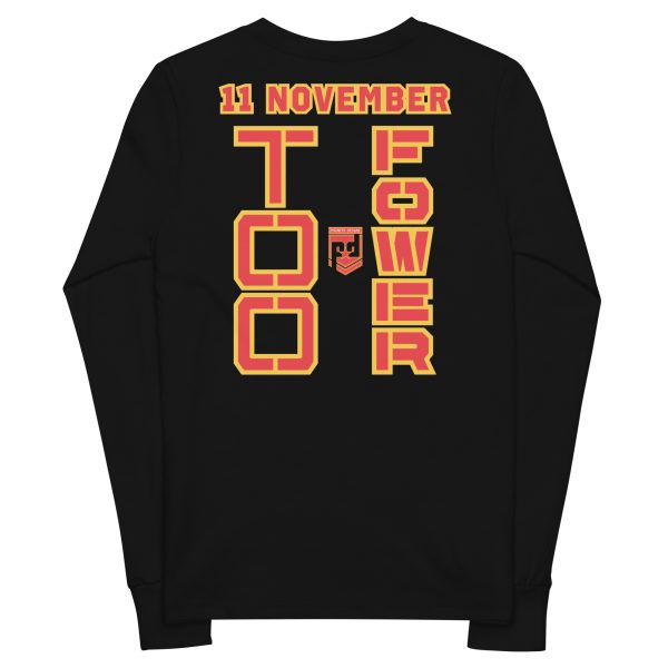 DAD IS A VETERAN TOO FOWER Youth Long Sleeve Tee