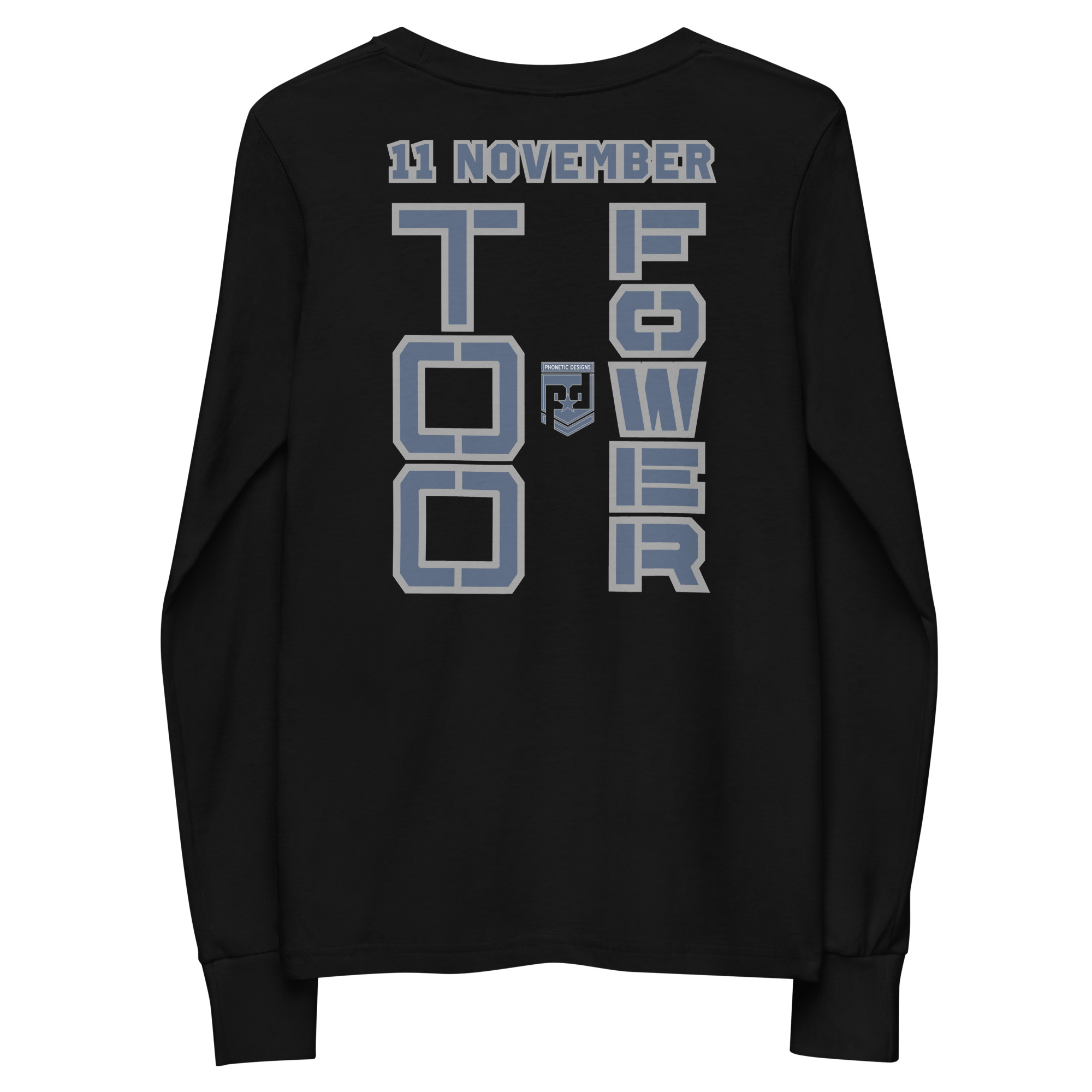 GRANDMA IS A VETERAN TOO FOWER Youth Long Sleeve Tee - Image 2