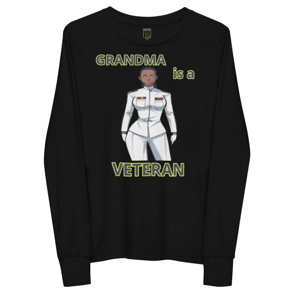 GRANDMA IS A VETERAN TOO FOWER Youth Long Sleeve Tee