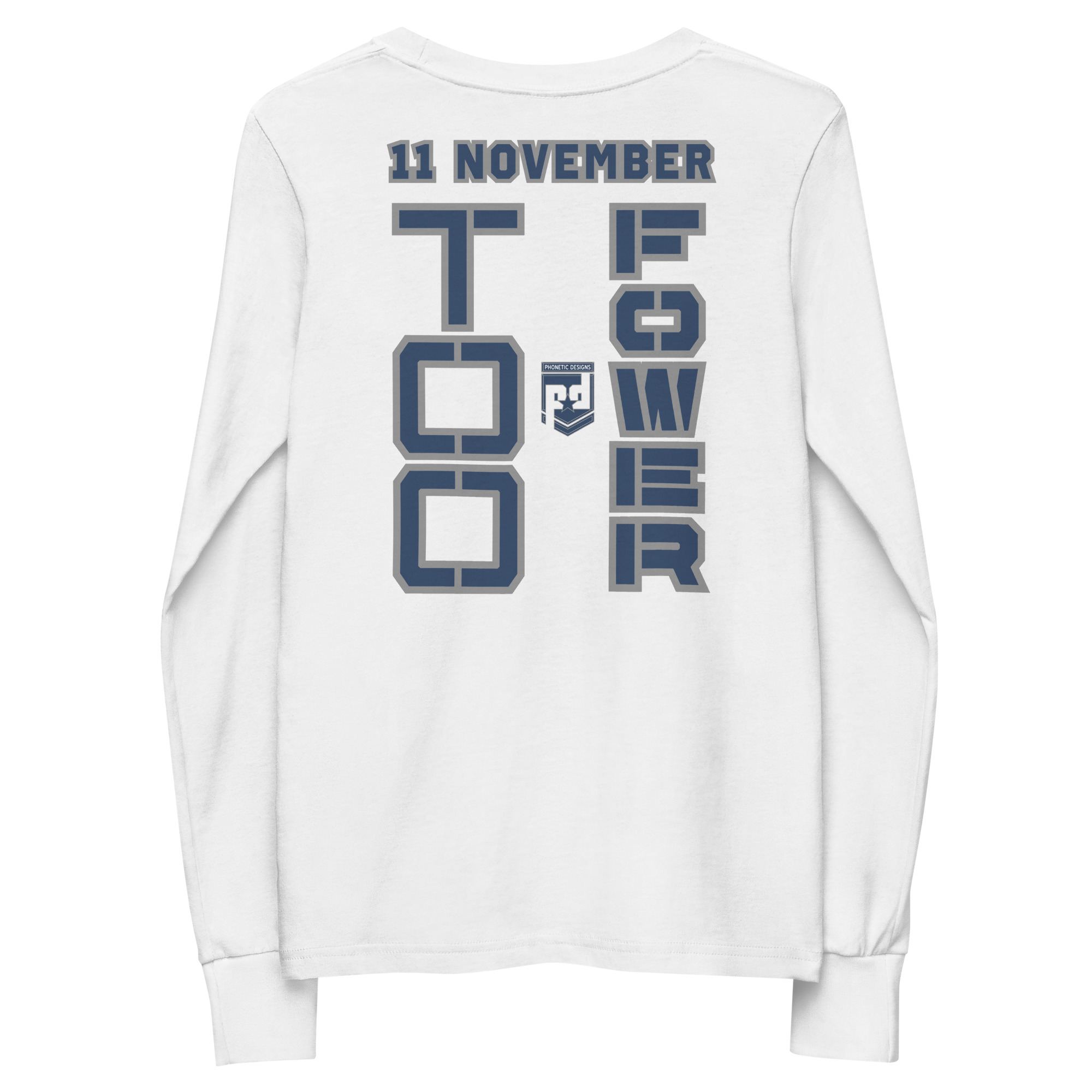 GRANDMA IS A VETERAN TOO FOWER Youth Long Sleeve Tee - Image 6