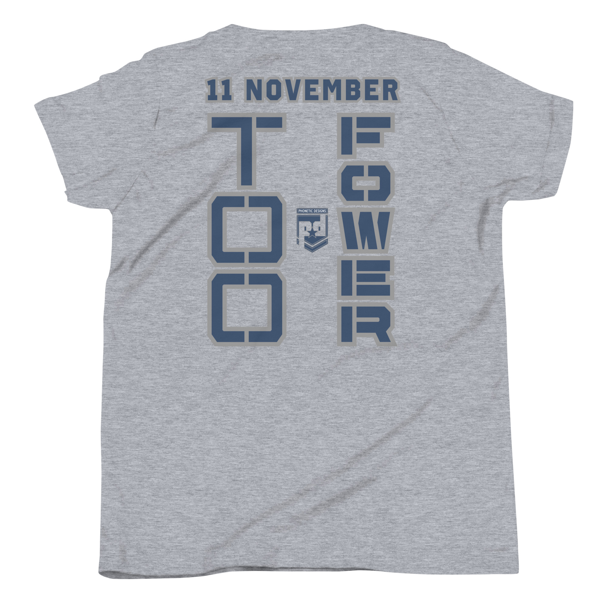 GRANDMA IS A VETERAN TOO FOWER Youth Short Sleeve T-Shirt - Image 4