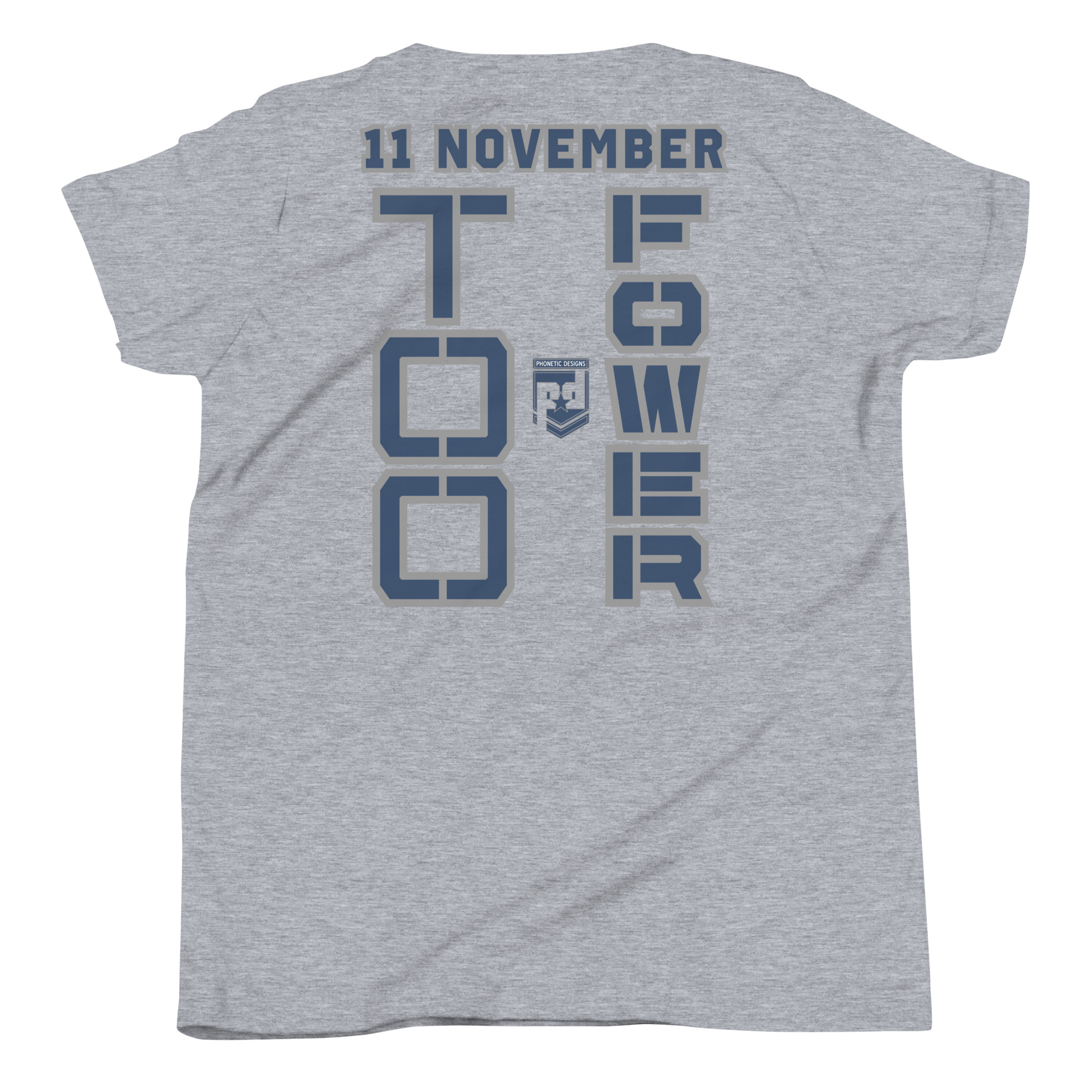 GRANDMA IS A VETERAN TOO FOWER Youth Short Sleeve T-Shirt - Image 4