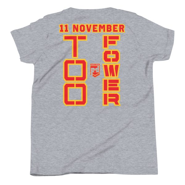 GRANDMA IS A VETERAN TOO FOWER Youth Short Sleeve T-Shirt - Image 4