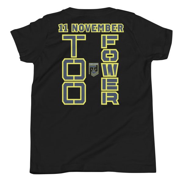 GRANDMA IS A VETERAN TOO FOWER Youth Short Sleeve T-Shirt - Image 2